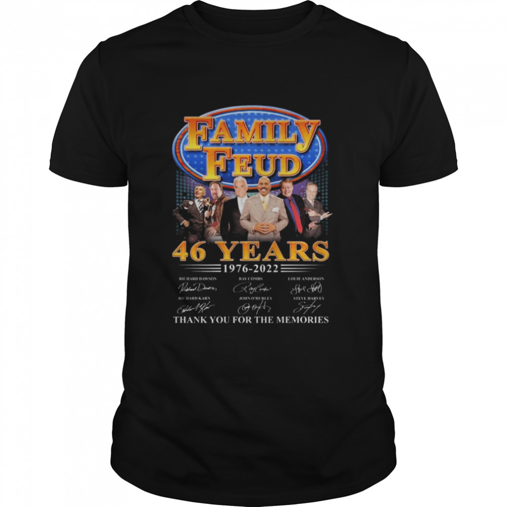 Family Feud 46 years 1976-2022 thank you for the memories signatures shirt Classic Men's T-shirt