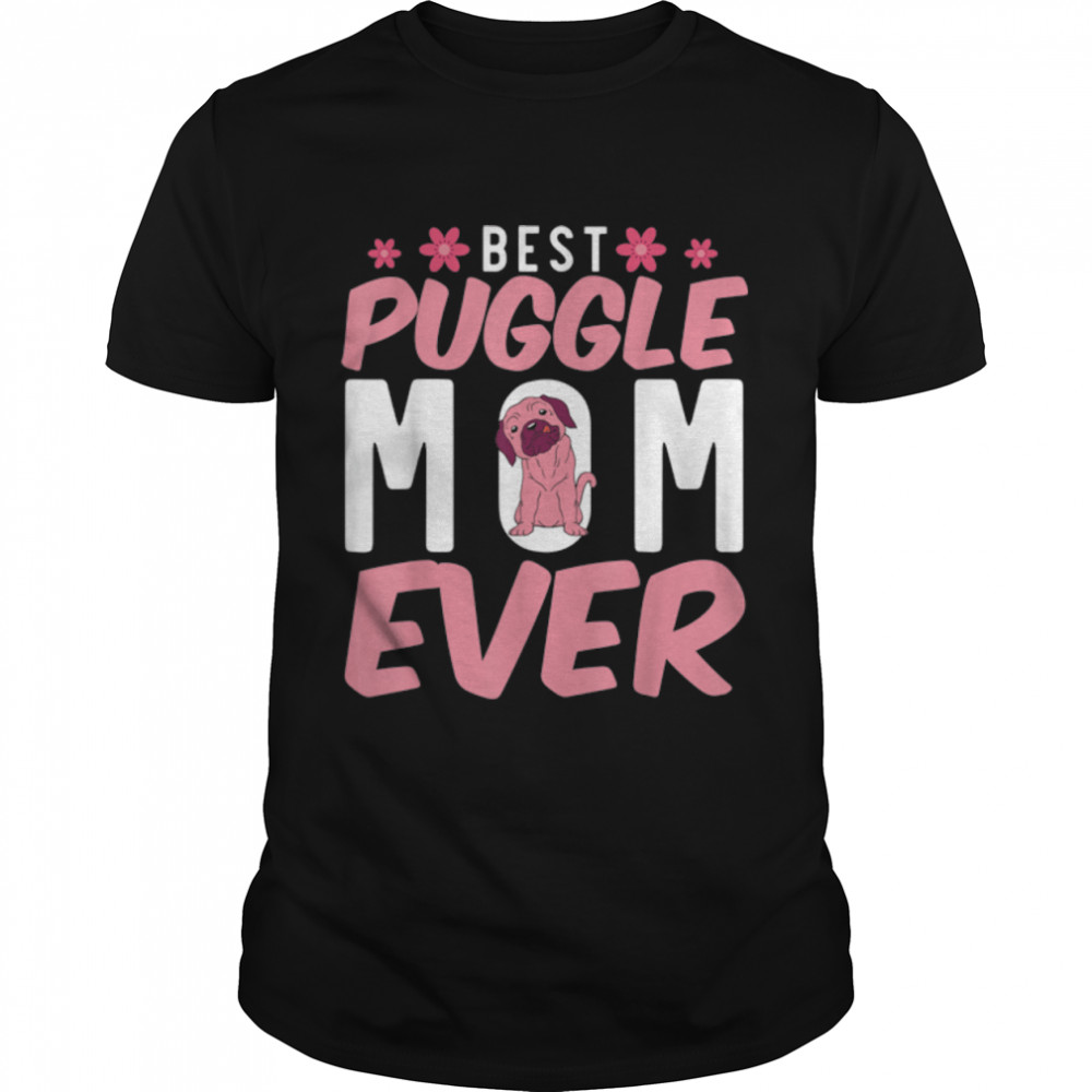 Best Puggle Mom Ever Dog Lover Mommy Dog Owner Cute Puggle T-Shirt B0B7F4762Ks
