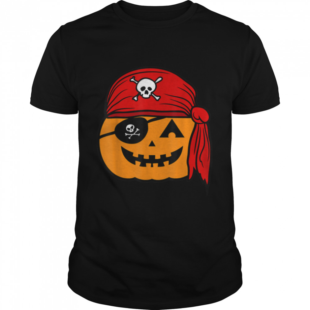 Pumpkin Pirate Lazy Halloween Costume T- B0B7F7CQ3S Classic Men's T-shirt