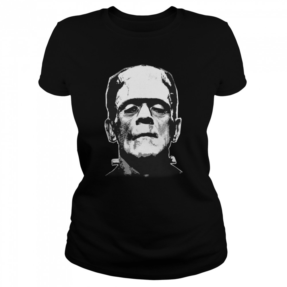 Scary Halloween Character Frankenstein Portrait shirt Classic Women's T-shirt