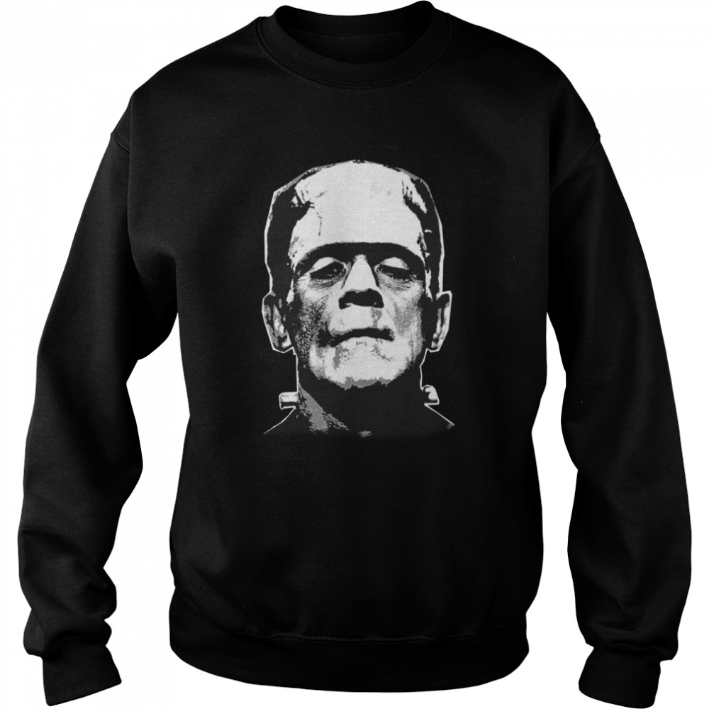 Scary Halloween Character Frankenstein Portrait shirt Unisex Sweatshirt