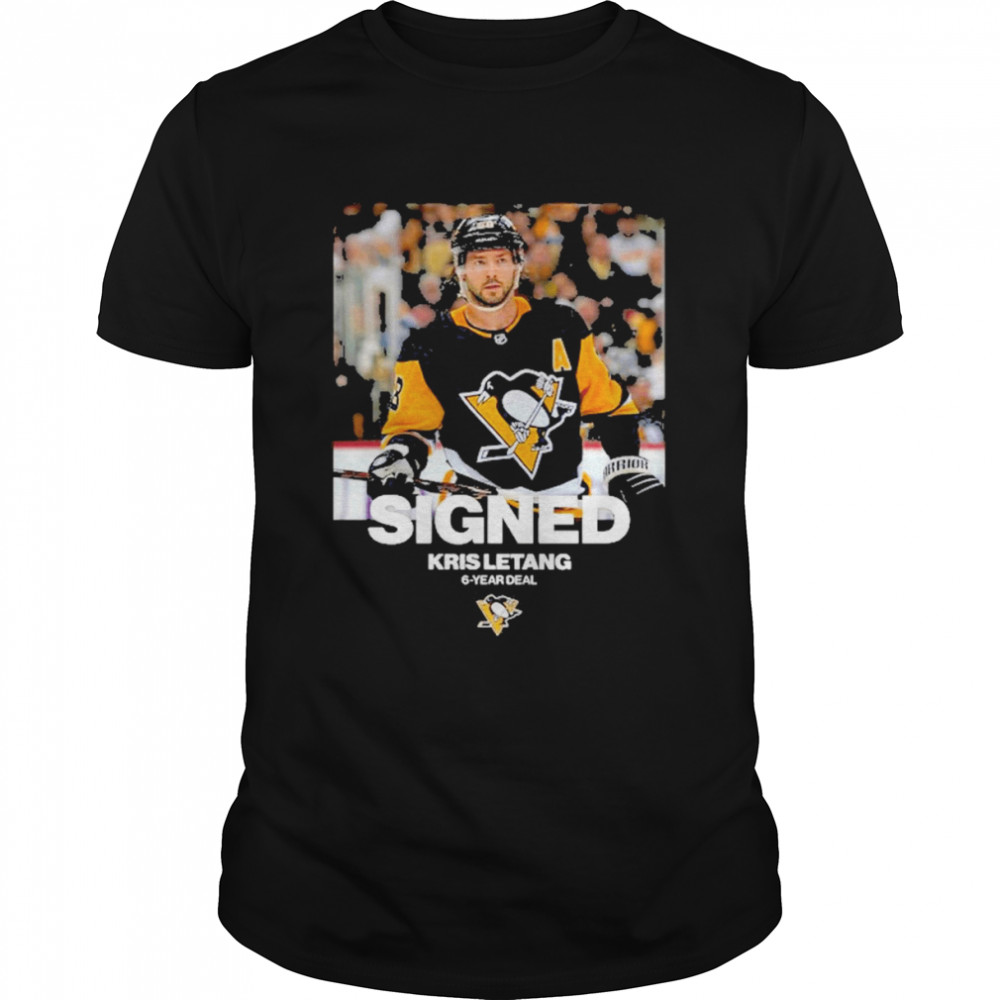 Signed Kris Letang Pittsburgh Penguins 6-Year Deal  Classic Men's T-shirt