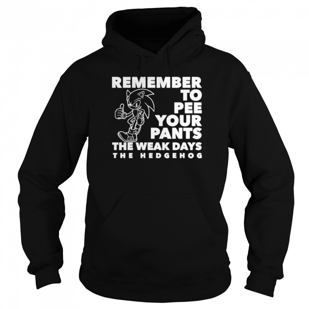 Sonic Remember To Pee Your Pants The Weakdays  Unisex Hoodie