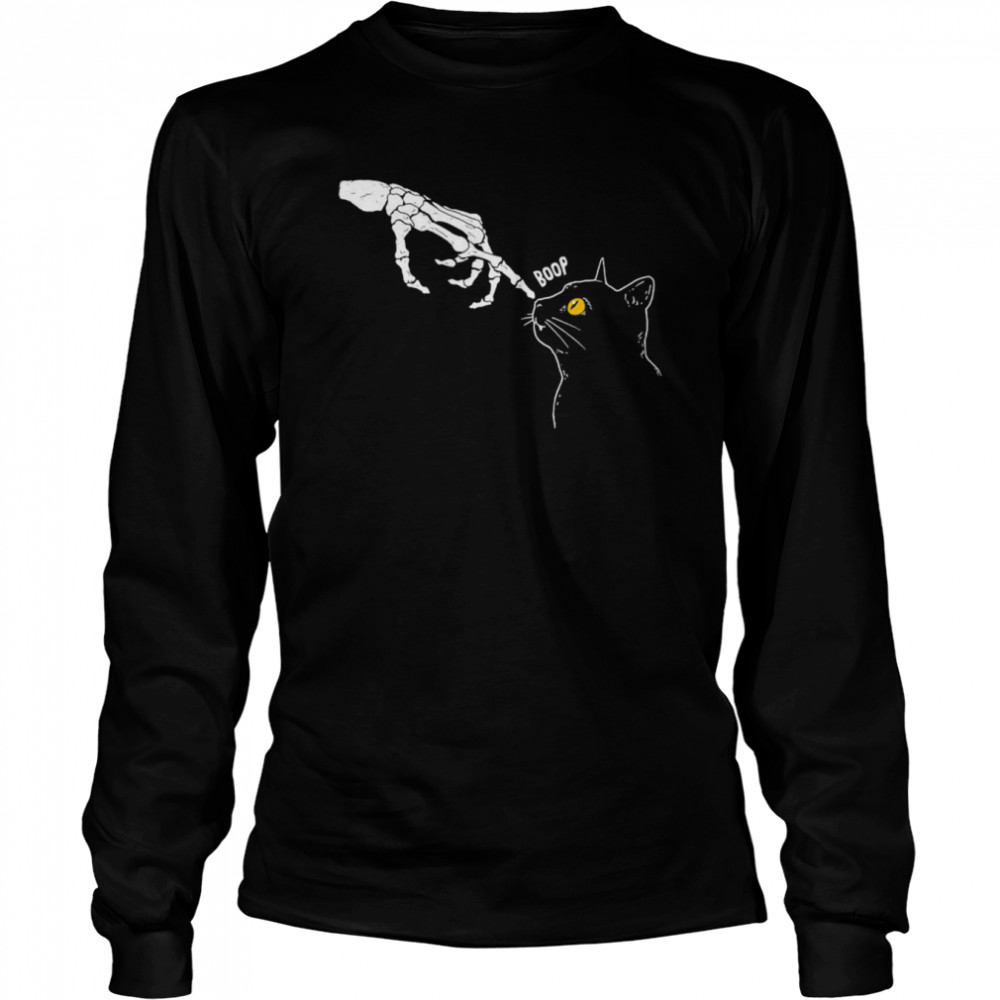 ‘Spooky Boop’ cat shirt Long Sleeved T-shirt