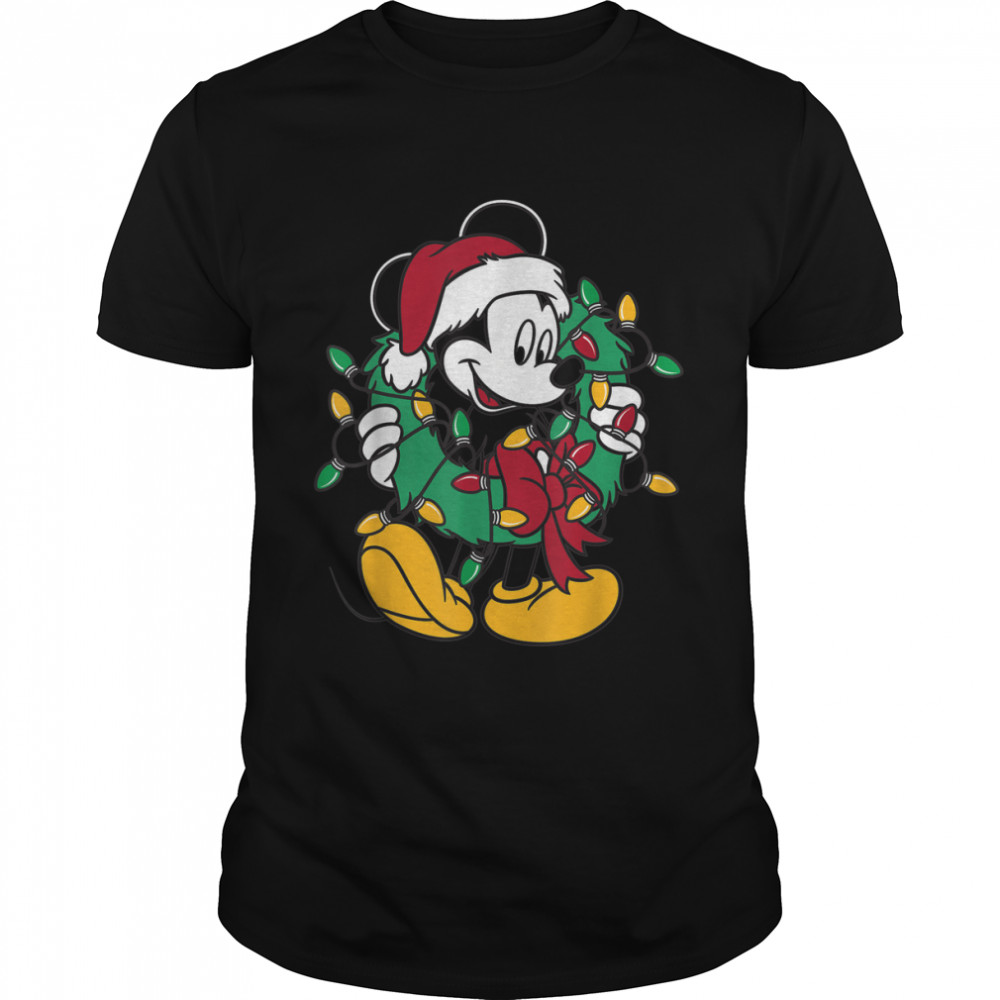 Disney Mickey Mouse Christmas Lights T-Shirts