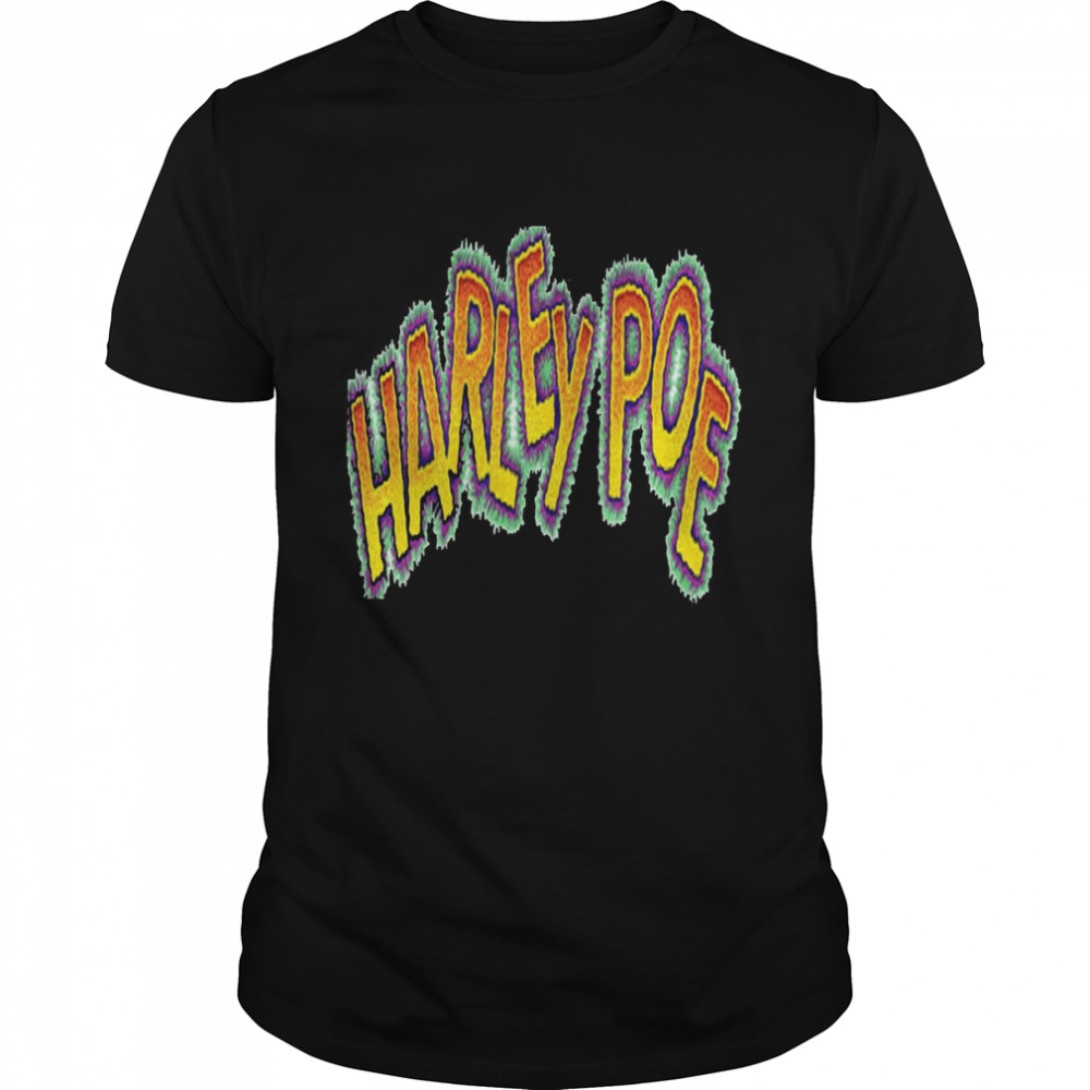 Retro Text Logo Harley Poe Folk Punk shirt Classic Men's T-shirt