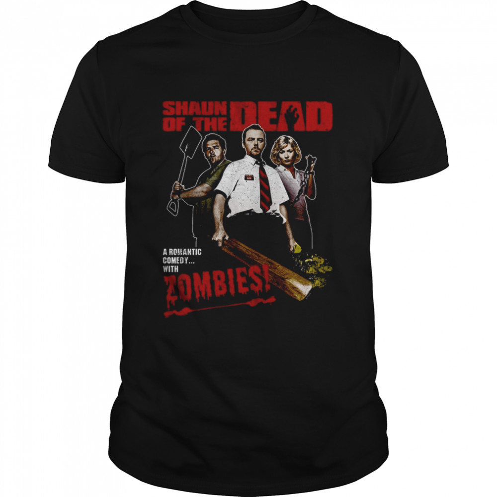 A Romantic Comedy With Zombies Shaun Of The Dead 80s 90s Horror shirts