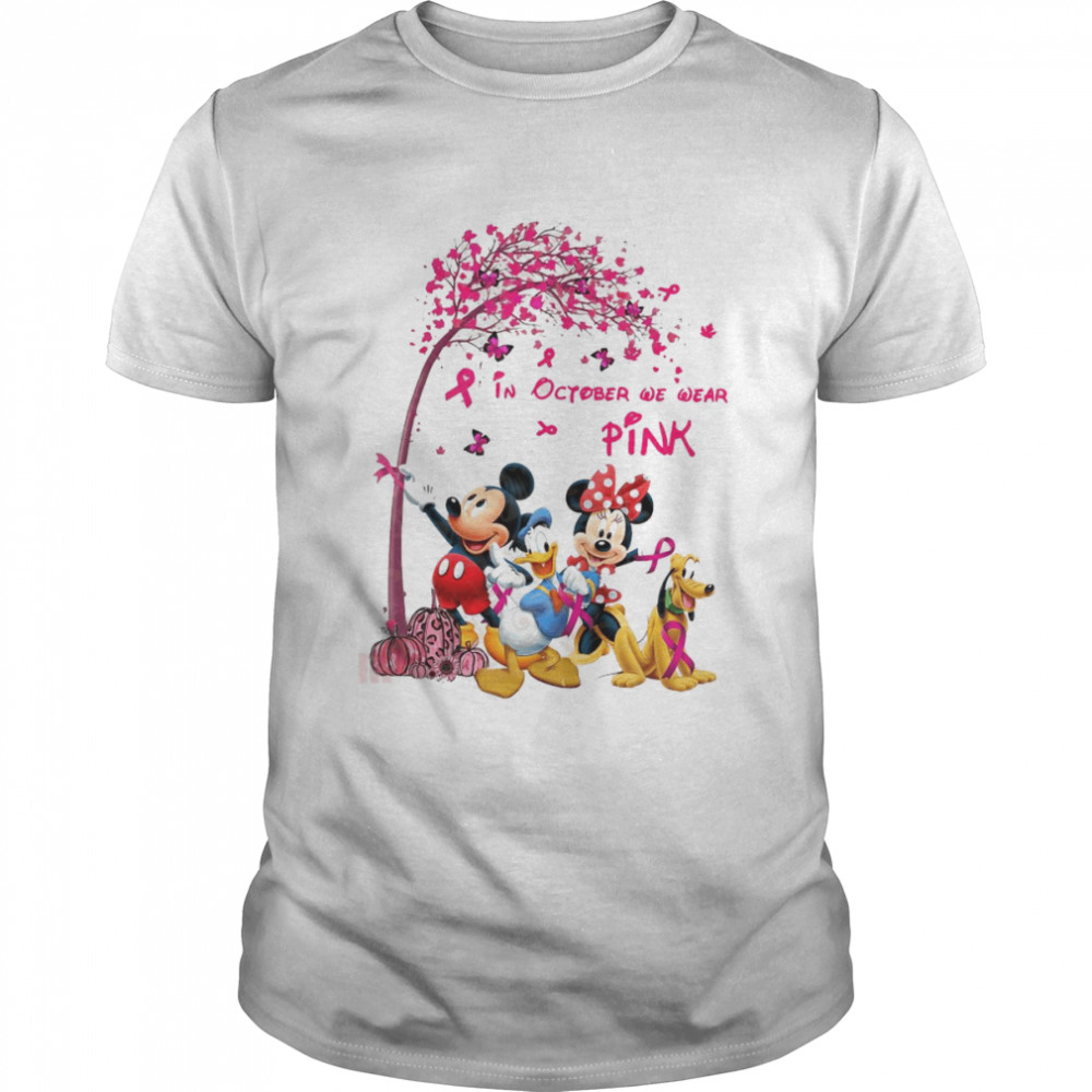 Mickey Mouse Family Breast Cancer In October We Wear Pink 2022 shirts