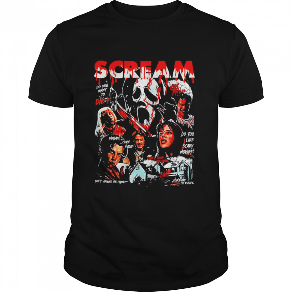Scream Movie Horror Movie Fan Style 2022 Retro T-shirts