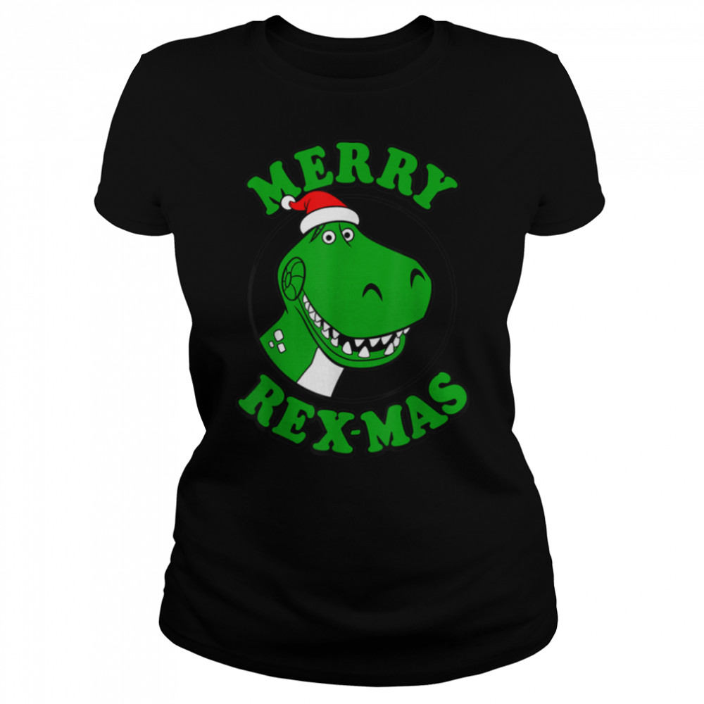 Disney Pixar Toy Story Merry Rex-Mas Christmas T- B07KBMWWV6 Classic Women's T-shirt