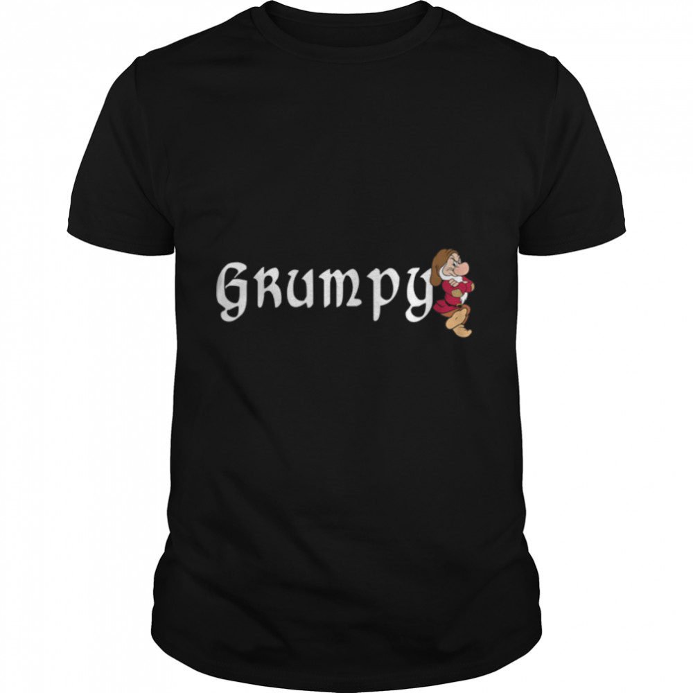 Disney Snow White Grumpy Leaning On Name Banner T-Shirt B08SKGZQNFs