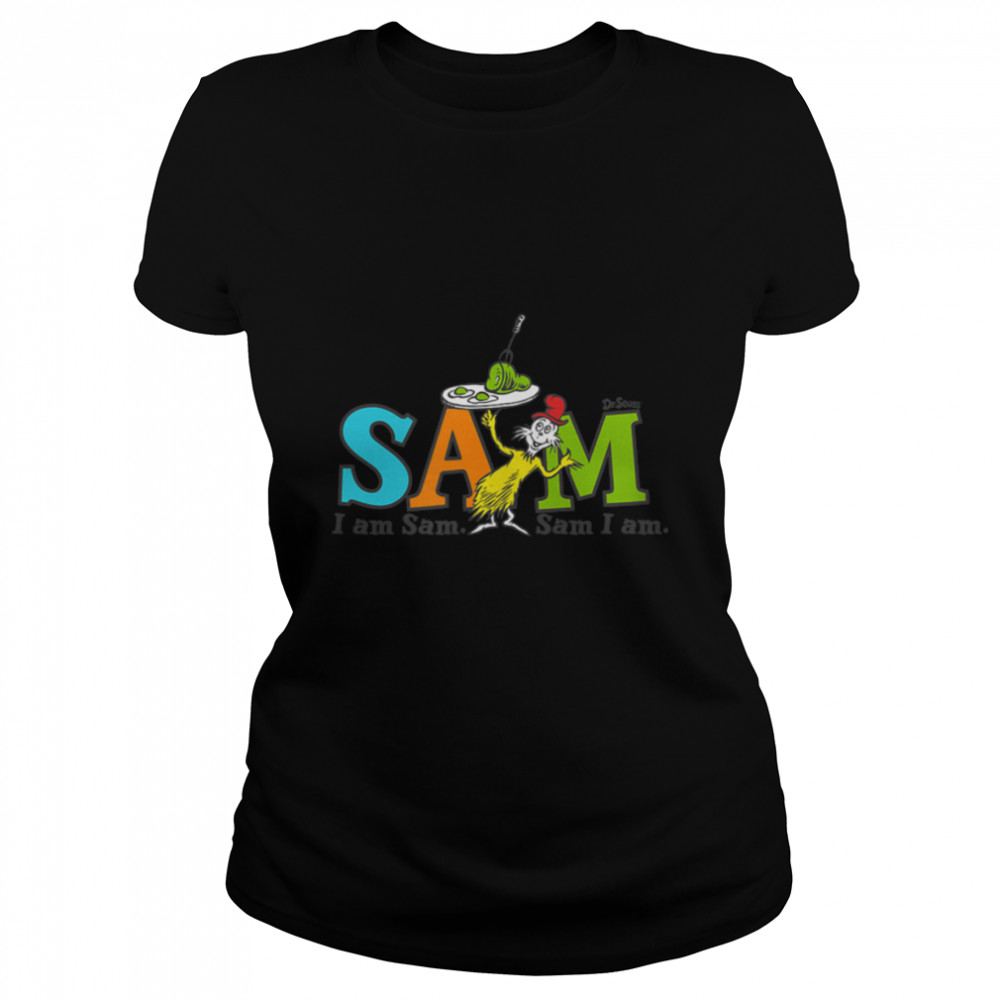 Dr. Seuss Green Eggs and Ham SAM T- B0816ZKJTX Classic Women's T-shirt