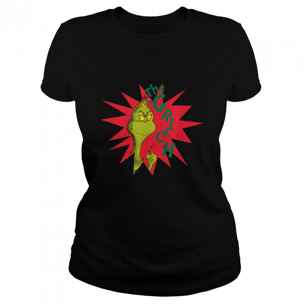 Dr. Seuss Grinch Burst T-shirt B07PHXJPK2 Classic Women's T-shirt