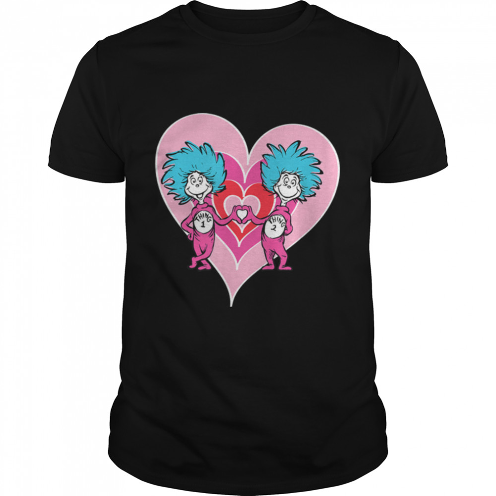 Drs. Seuss Thing 1 Thing 2 Love T-shirt B07N4GX3PXs