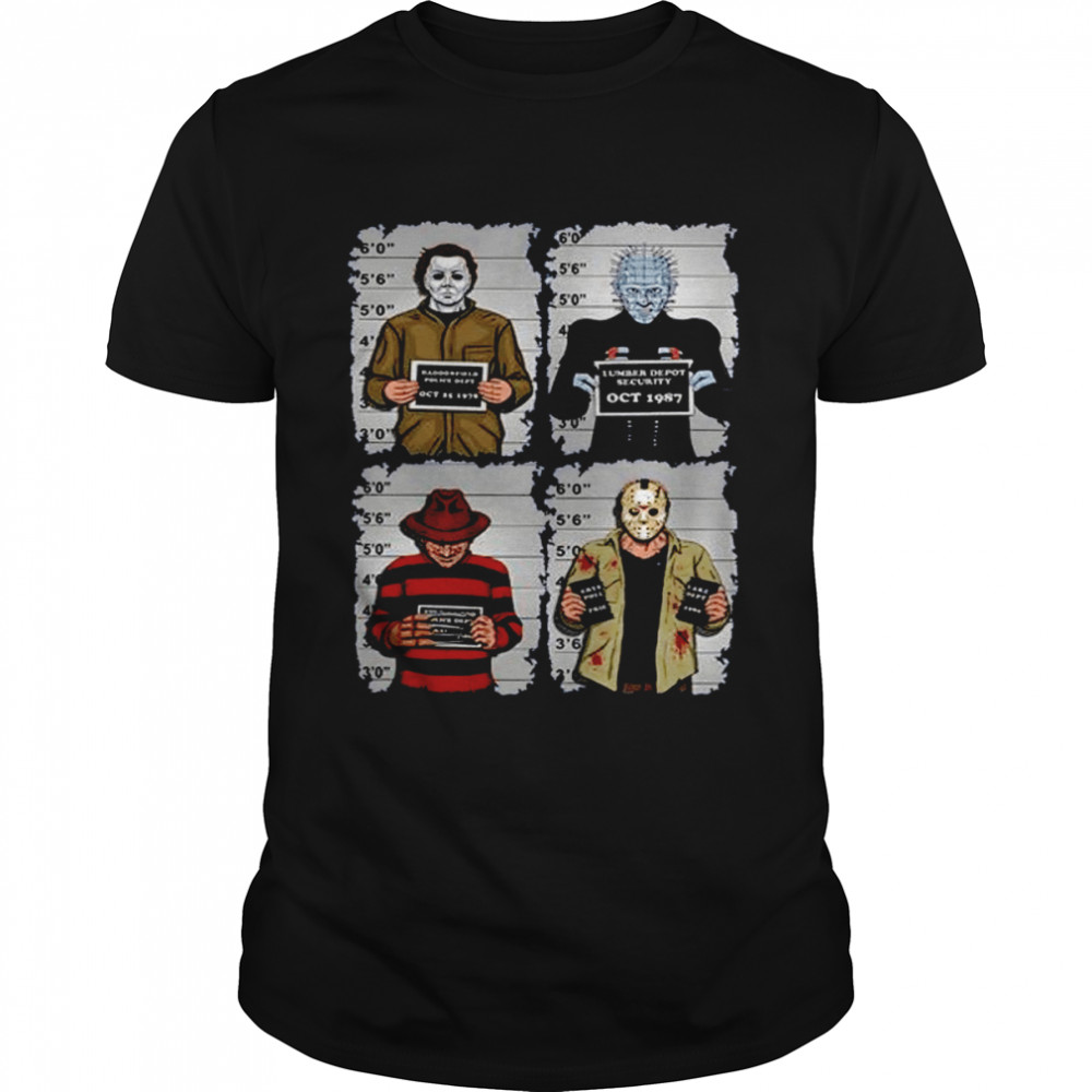 Horror Movie Characters Funny Halloween shirts