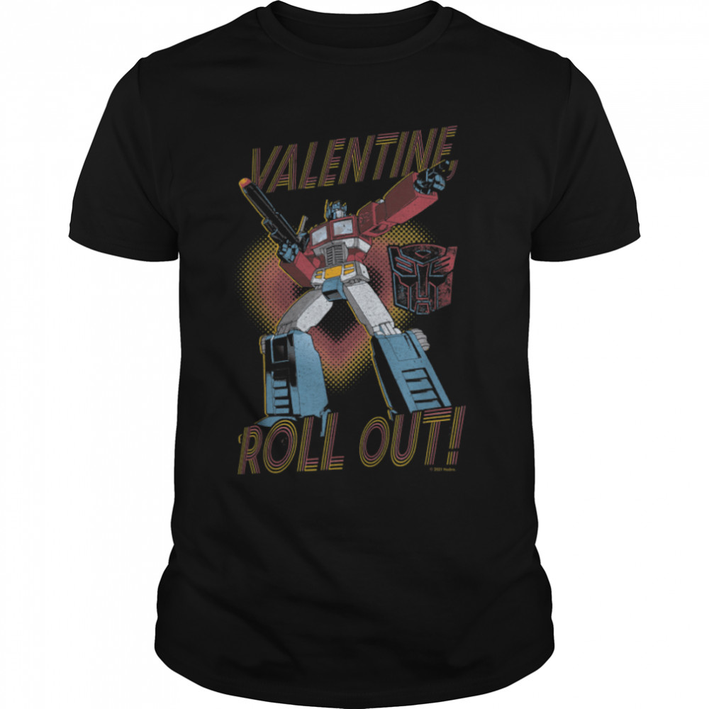 Transformers Valentine's Day Vintage Valentine Roll Out! T- B09KDBNRCH Classic Men's T-shirt