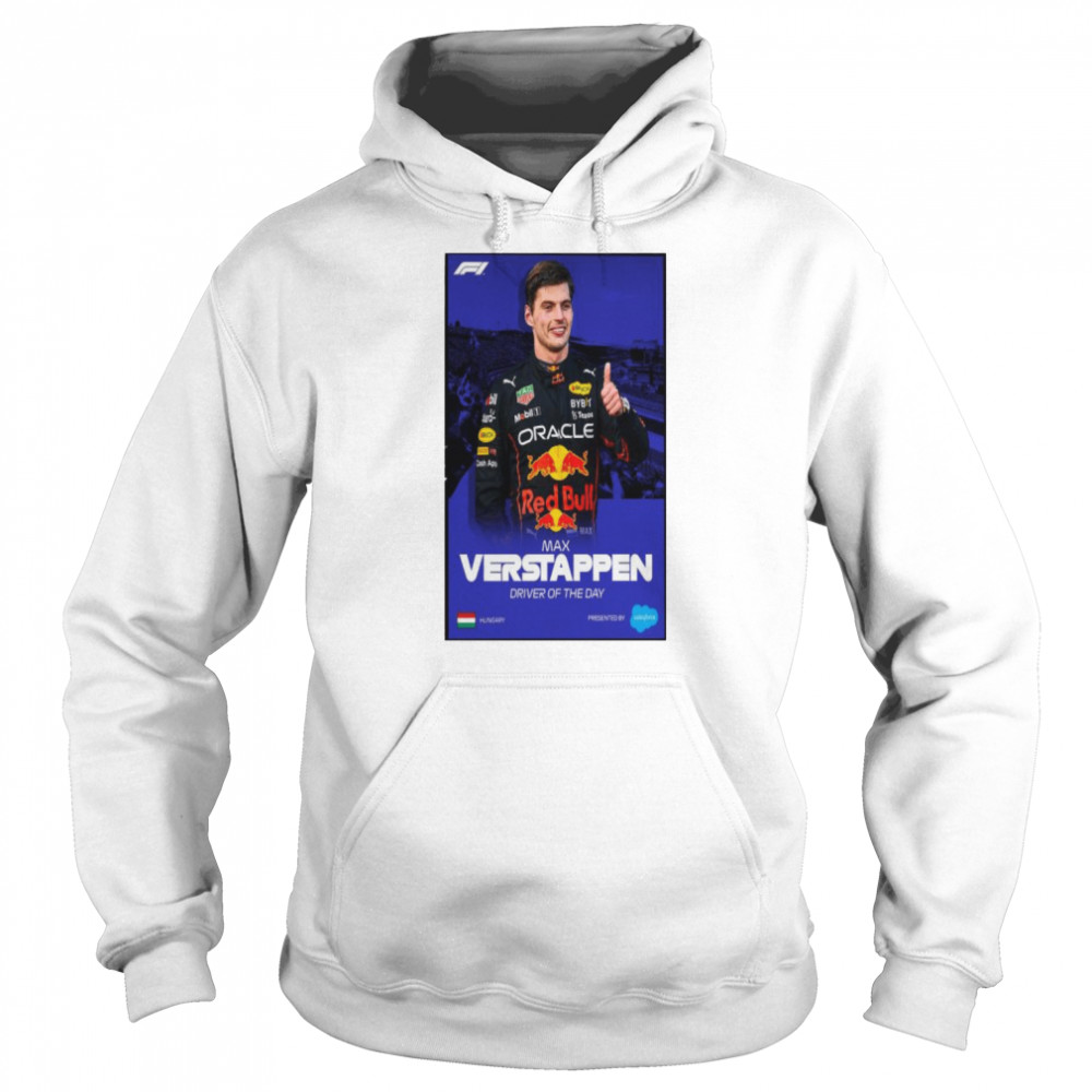 Max verstappen f1 driver of the day hungarian gp art shirt Unisex Hoodie