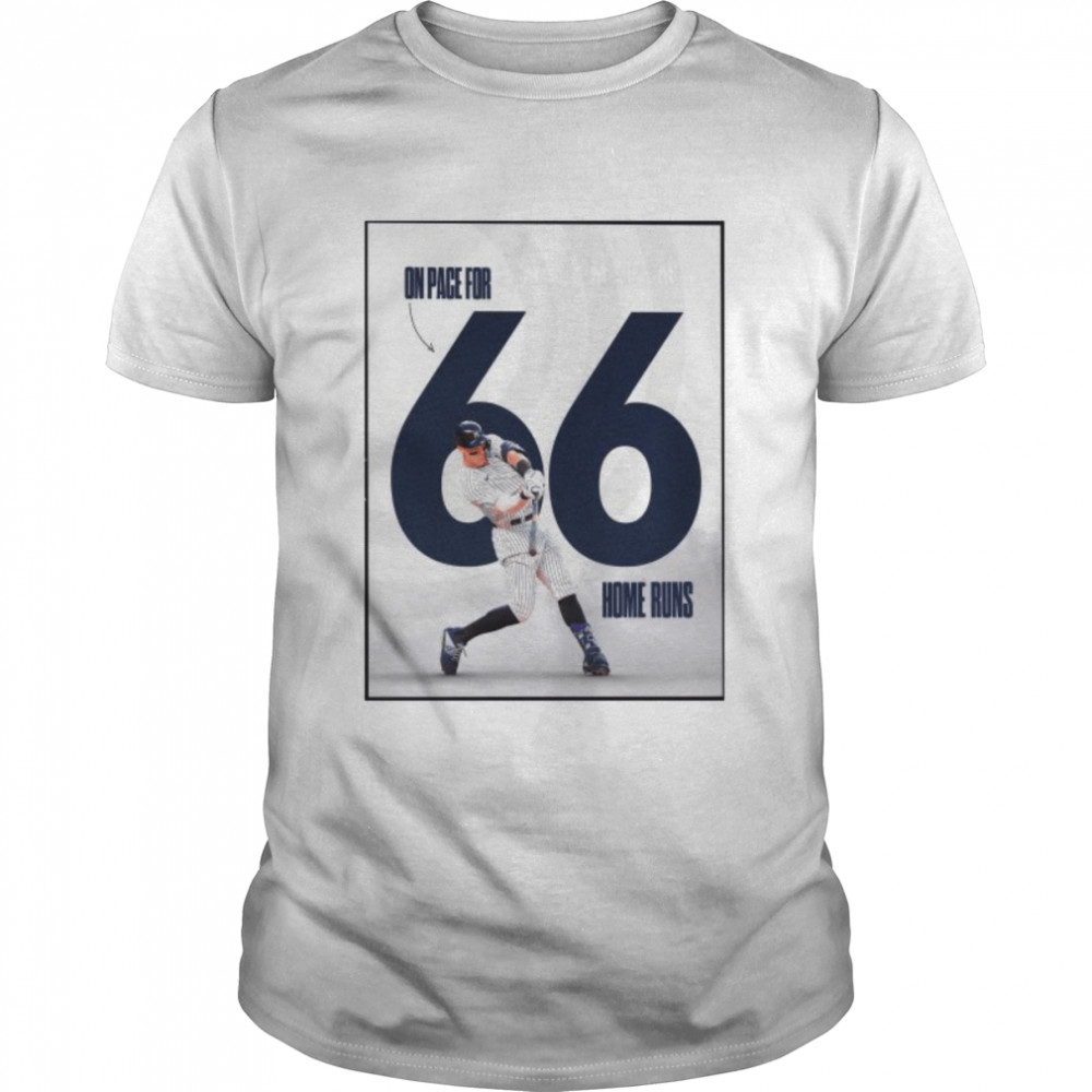 Mlb new york yankees aaron judge on pace for 66 home runs art shirts