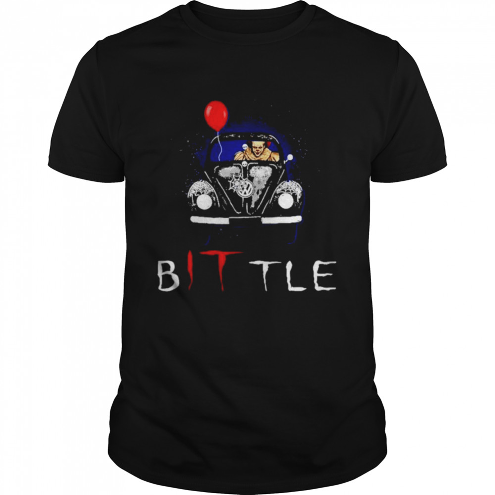 Pennywise Driving Volkswagen Beetle Bittle IT Clown shirts