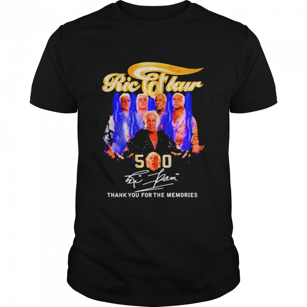 Ric Flair 16X 50 thank you for the memories signature shirt