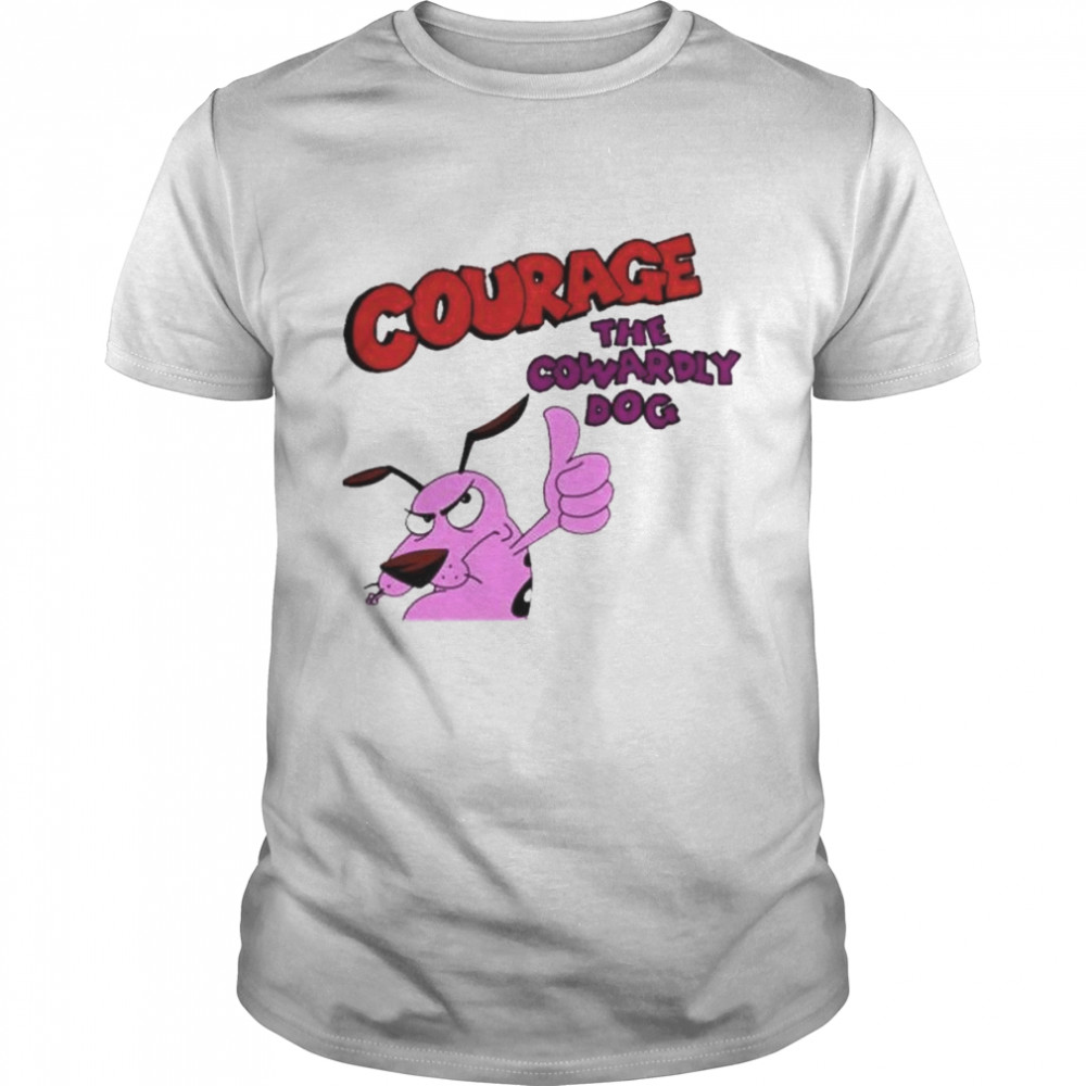 Big thumb up courage the cowardly dog shirt