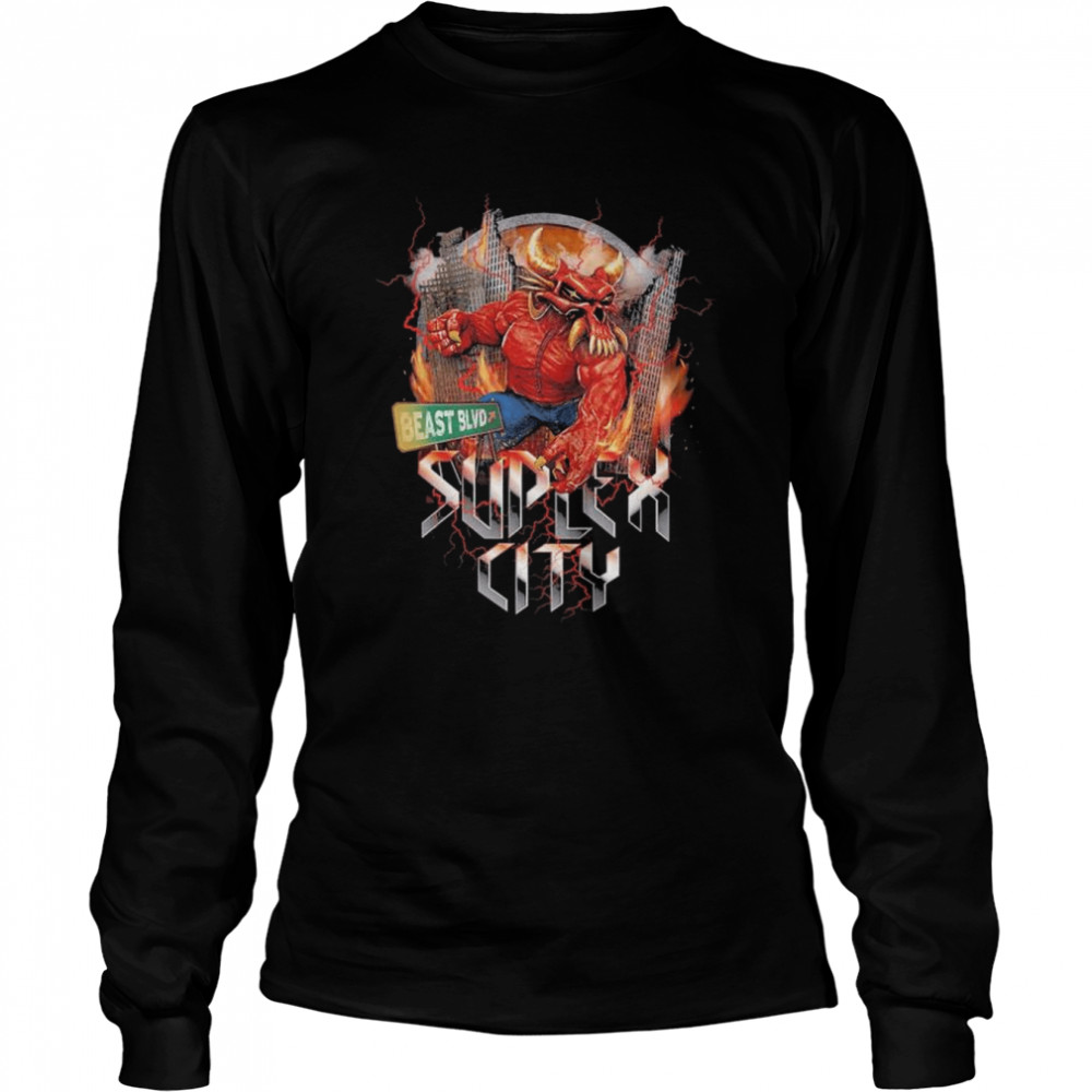 Brock lesnar suplex city beast blvd authentic shirt Long Sleeved T-shirt