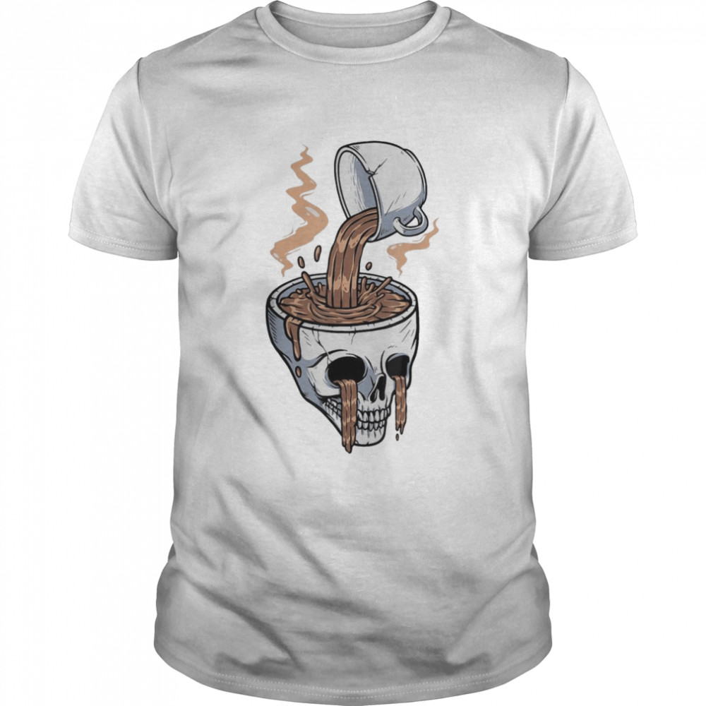 Horror Movies Skull Skeleton Coffee Halloween Costume T-Shirt