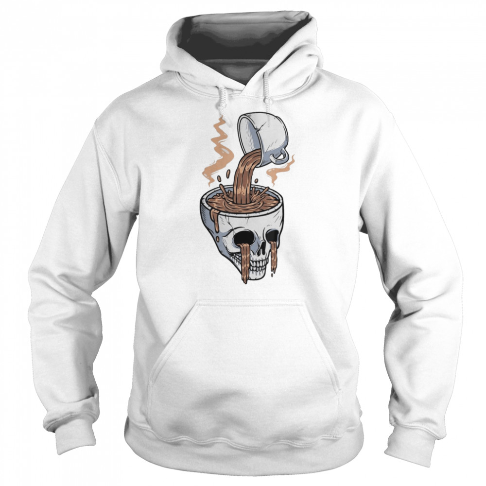 Horror Movies Skull Skeleton Coffee Halloween Costume T- Unisex Hoodie