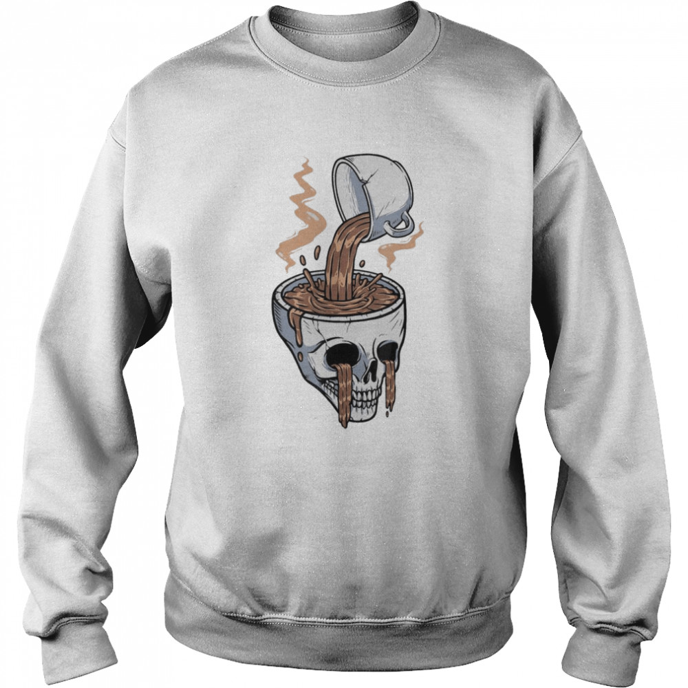 Horror Movies Skull Skeleton Coffee Halloween Costume T- Unisex Sweatshirt