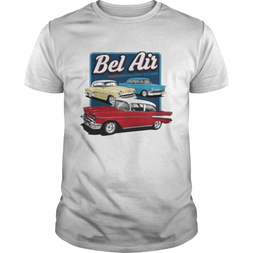Three bel airs retro nascar car racing shirt
