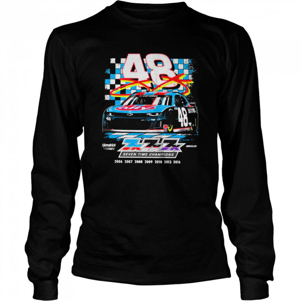 Seven Time Champions Retro Nascar Car Racing shirt Long Sleeved T-shirt