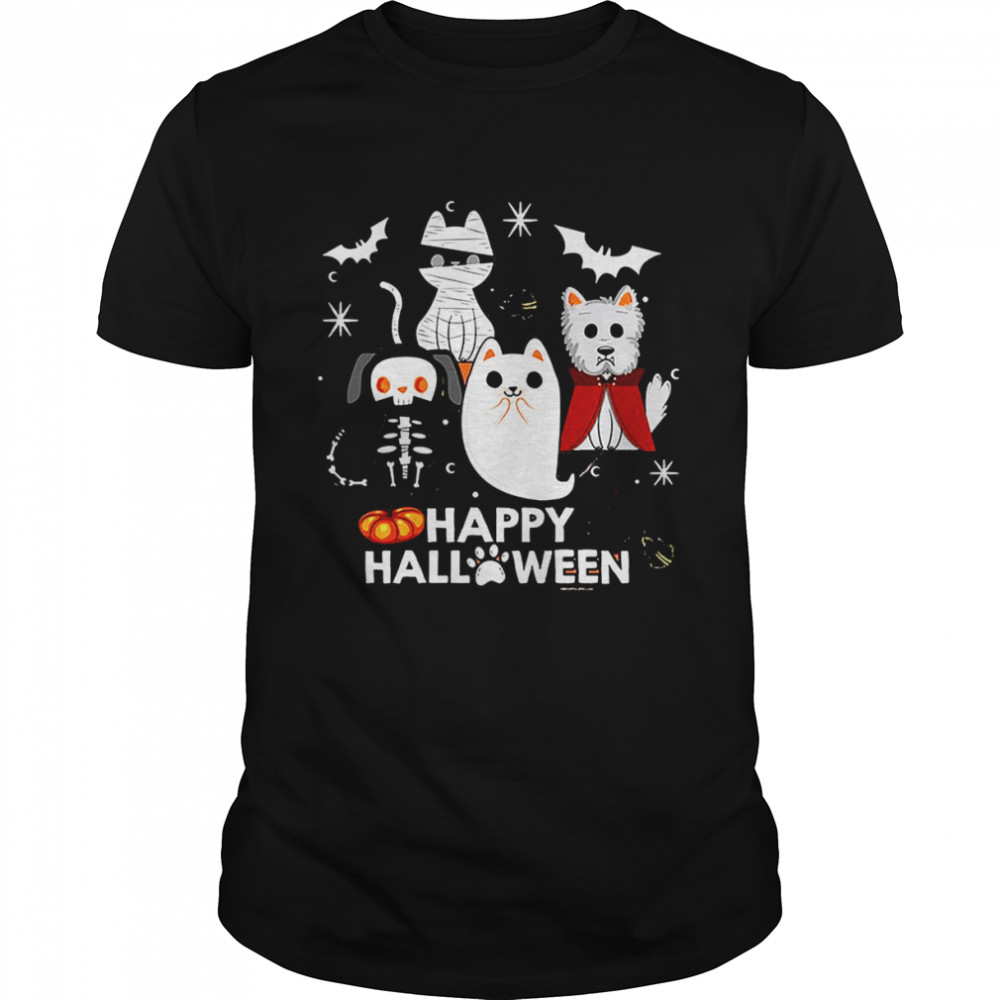 Happy Halloween Pets Cat Boo T-Shirt