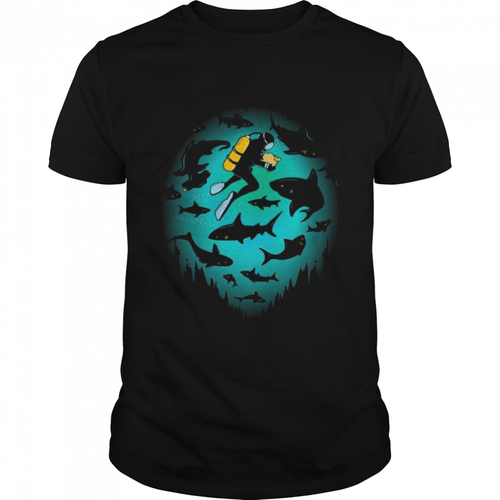 Screwed Funny Shark Scuba Diving shirt