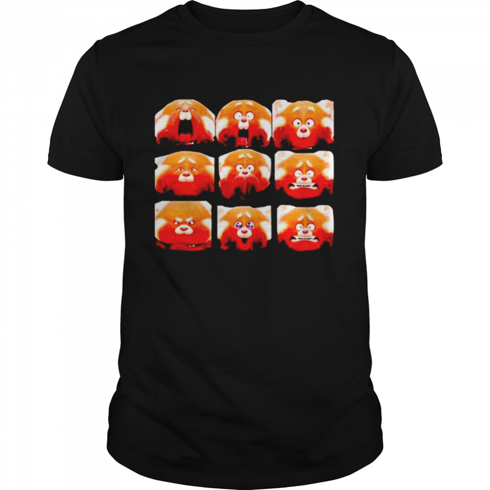 All red panda emotion shirt