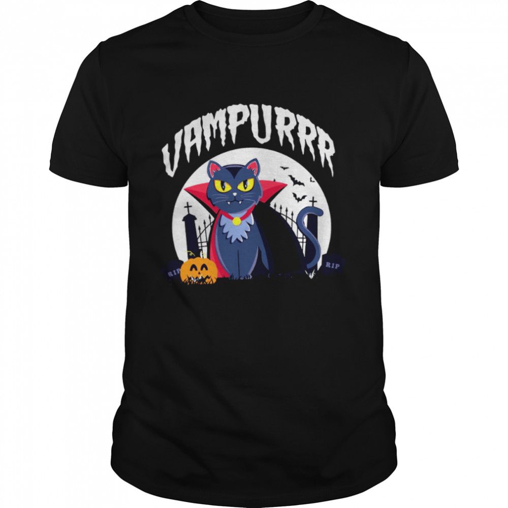 Vampurrr Vampire Cat Black Cat Cat Halloween T-Shirts