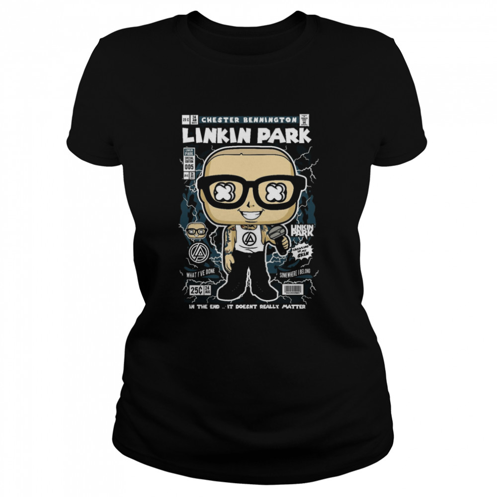 Cartoon Rock Linkin Park Chester Bennington shirt Classic Women's T-shirt