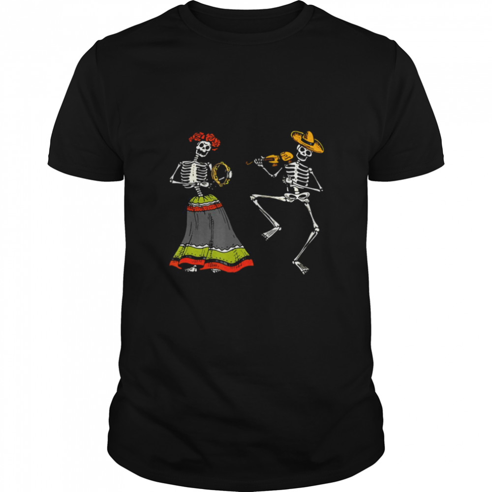 Dia De Los Muertos Dance Of Death Macabre Skeleton Halloween shirt