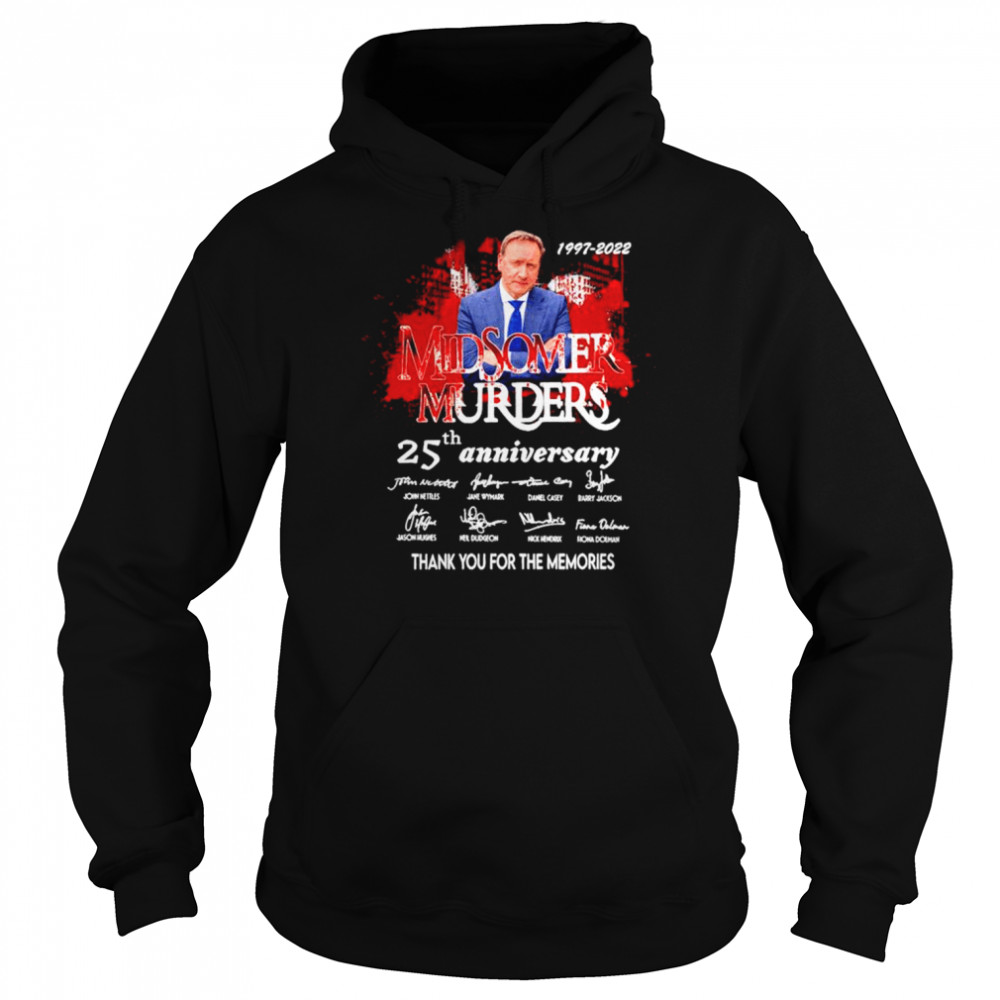Midsomer Murders 25th anniversary thank you for the memories signatures shirt Unisex Hoodie