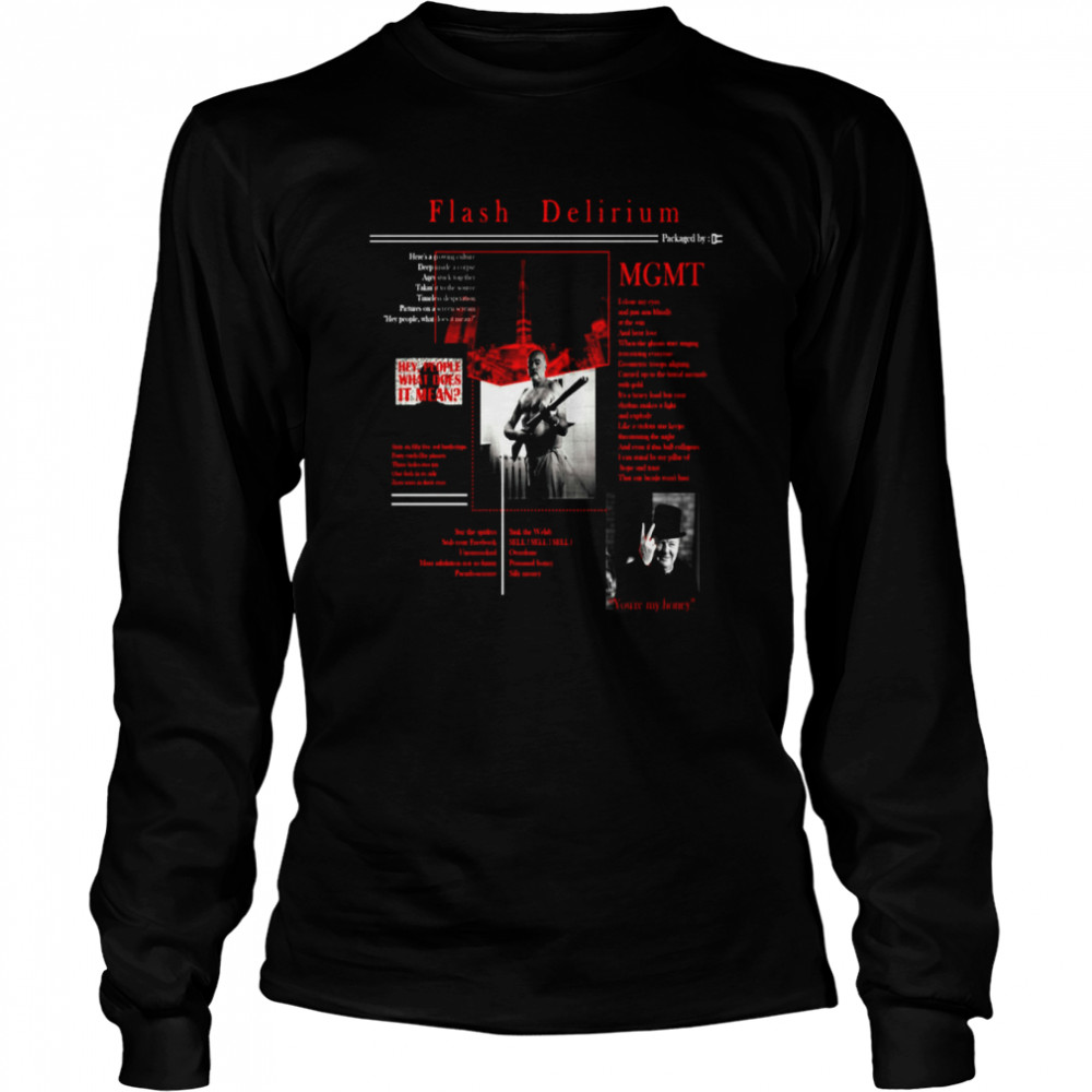 Flash Delirium MGMT Band shirt Long Sleeved T-shirt