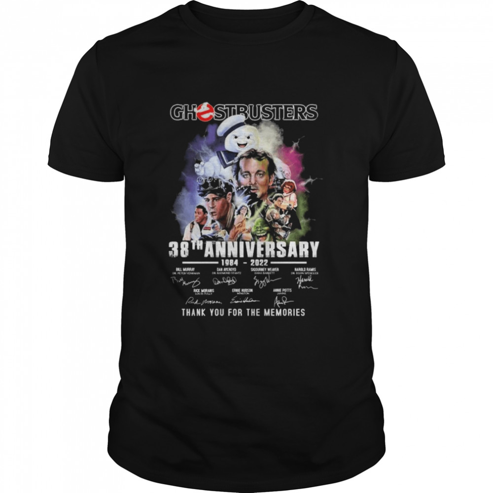 Ghostbusters 38th Anniversary 1984 2022 Signatures Thank You For The Memories Shirt
