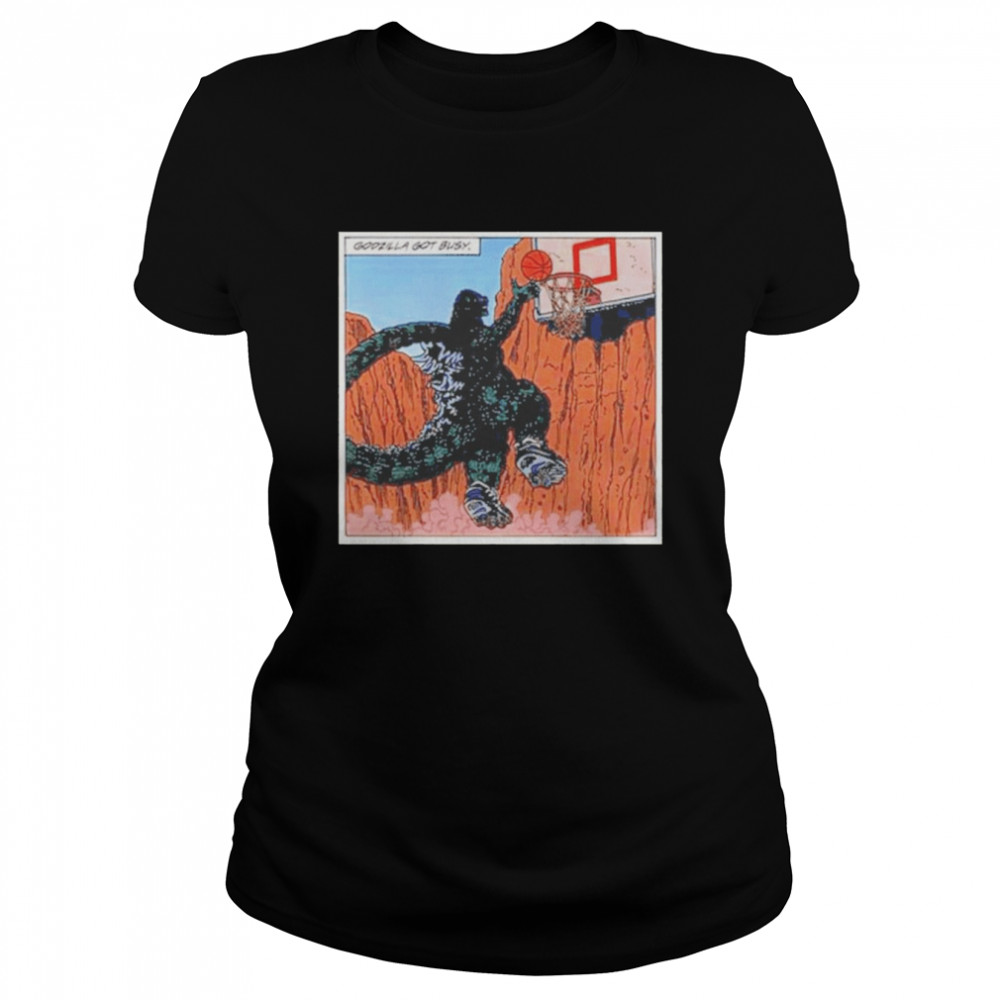 Godzilla Got Busy Slam Dunk King of Court Classic Women's T-shirt