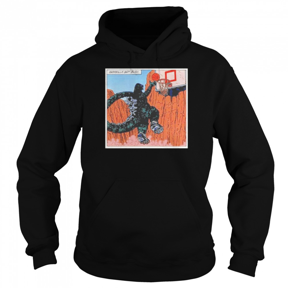 Godzilla Got Busy Slam Dunk King of Court Unisex Hoodie