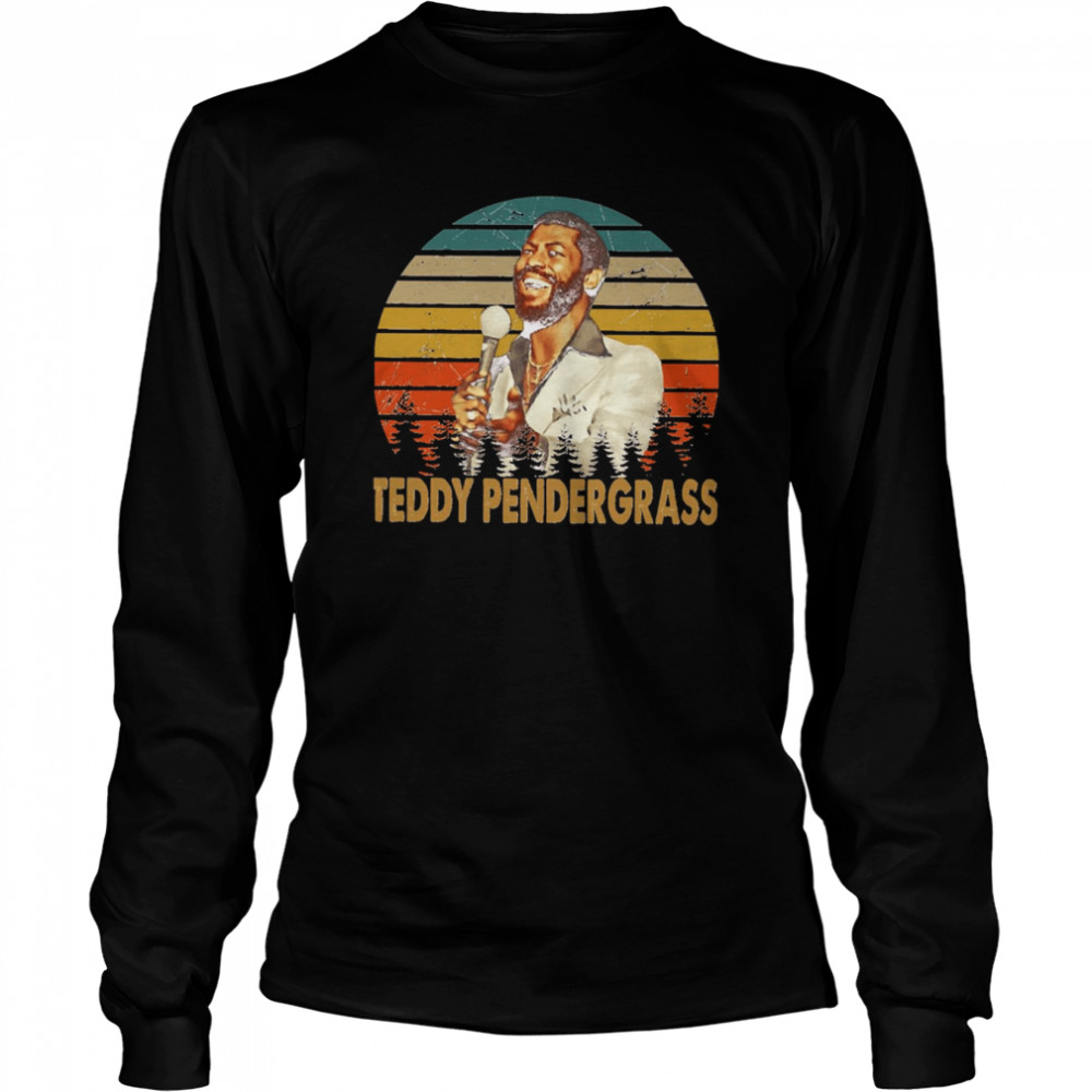 Graphic Color Man Singer Teddy Pendergrass shirt Long Sleeved T-shirt