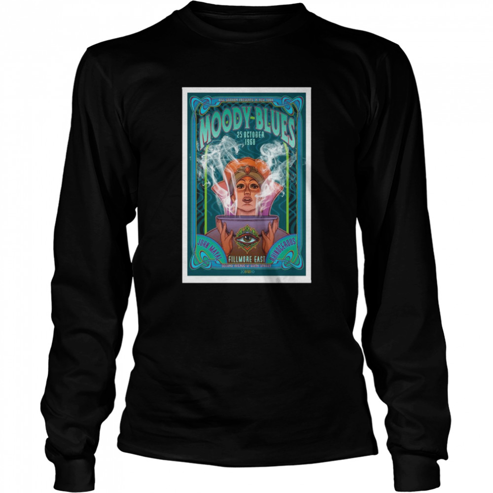 Bill Graham Presents In New York Moody Blues John Mayall Rhinoceros Fillmore East shirt Long Sleeved T-shirt