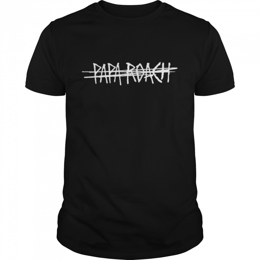 White Logo Papa Roach Band shirts