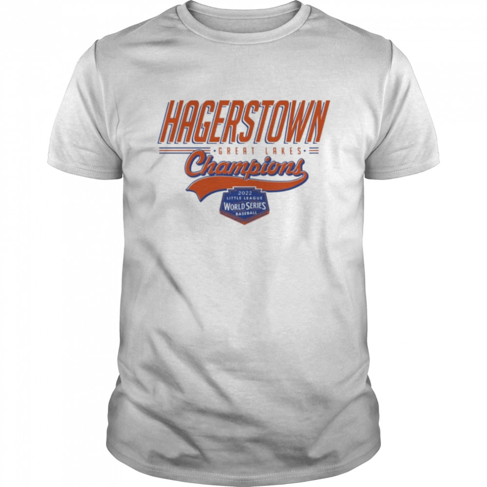 2022 Little League Baseball World Series White Hagerstown Great Lakes Champs T-Shirts