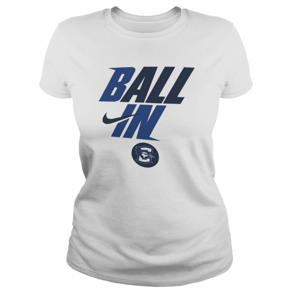 Nike Men’s Creighton Bluejays White 2022 Basketball BALL IN Bench T- Classic Women's T-shirt