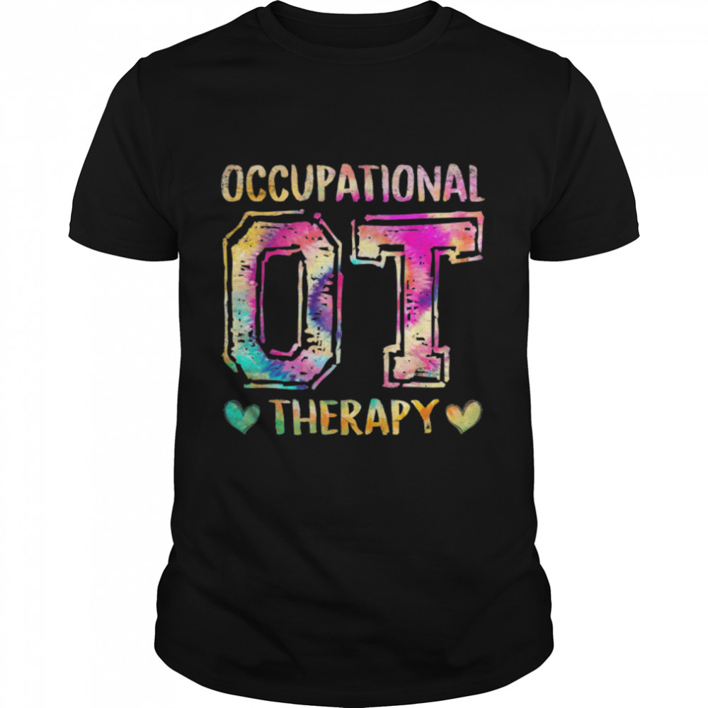Retro Occupational Therapy Vintage OT Life Funny Tie Dye T- B0BBH1QQJ6 Classic Men's T-shirt