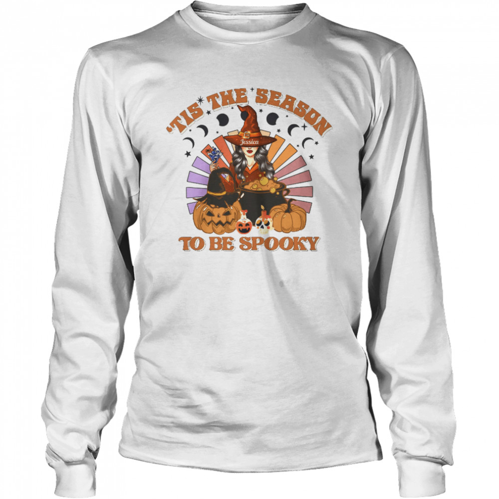 'Tis The Season To Be Spooky Personalized Long Sleeved T-shirt