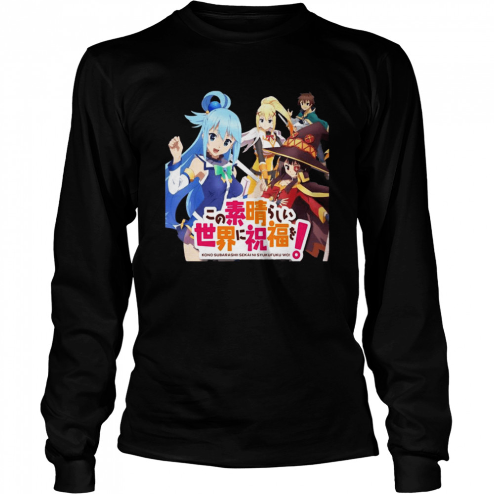 Japanese Konosuba Kono Subarashi Sekai Ni Syukufuku Woi shirt Long Sleeved T-shirt